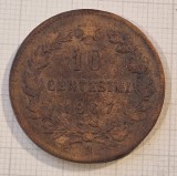 244, Italy, Italia, 10 Centesimi 1867, KM#11, buna, VITTORIO EMANUELE II, Europa