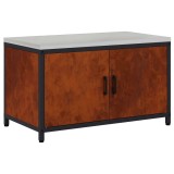 vidaXL Depozitare pentru bucătărie cu ușă Ruginit 60 x 50 x 92 cm Oțel 875002