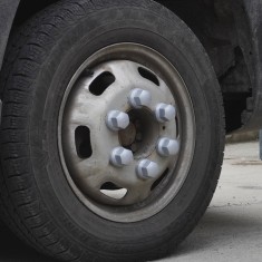 Set 10 Bucati Capac Plastic Pentru Prezon Roata Cu Indicator 33 Gri 41 Mm