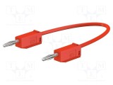 Cablu de măsurare ST&Auml;UBLI 60VDC 30VAC 10A 0,3m roşu