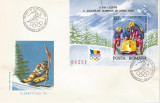 Romania, LP 1276/1992, J.O. de Iarna, Albertville, colita nedantelata, FDC