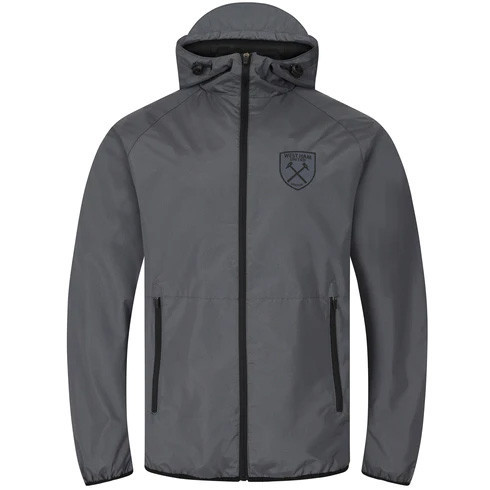 West Ham United geacă de bărbați cu glugă Shower Hood grey - XL