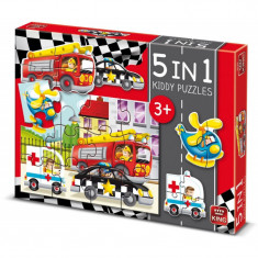 Puzzle 5 in 1 - Cars foto