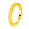 Inel din aur galben de 14K - crestături fine, diamant clar strălucitor, 1,3 mm - Marime inel: 58