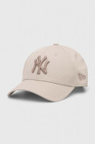 Cumpara ieftin New Era șapcă de baseball din bumbac 9FORTY NEW YORK YANKEES culoarea bej, cu imprimeu, 60503377