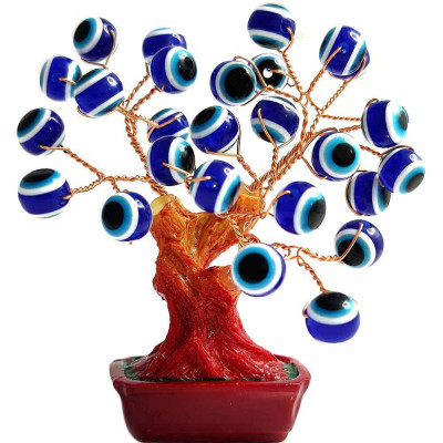 Copacel ochi magic norocos albastru, popular numit Ochiul lui Horus, 8 cm foto