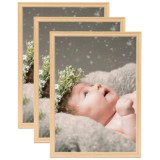 Cumpara ieftin Rame foto colaj de masă 3 buc., stejar deschis, 10x15 cm