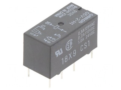 Releu Electromagnetic DPDT 9V DC 2A foto