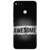 Husa silicon pentru Xiaomi Mi A1, Awesome Label Dark