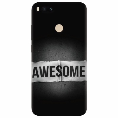 Husa silicon pentru Xiaomi Mi A1, Awesome Label Dark foto
