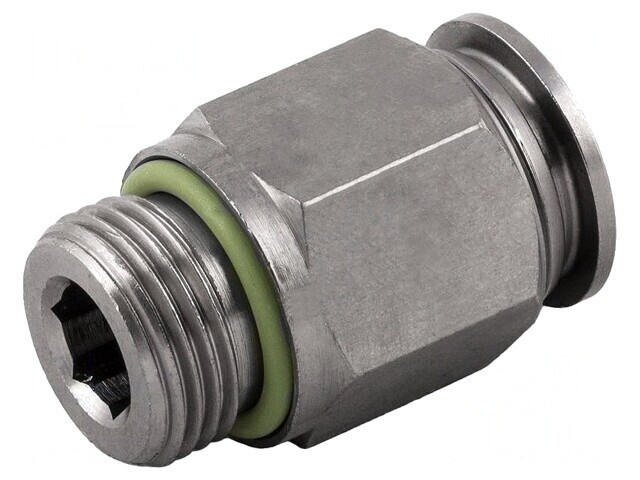 Racord Push-In Alamă Nichelată Filet 3/8 0,99-20bar