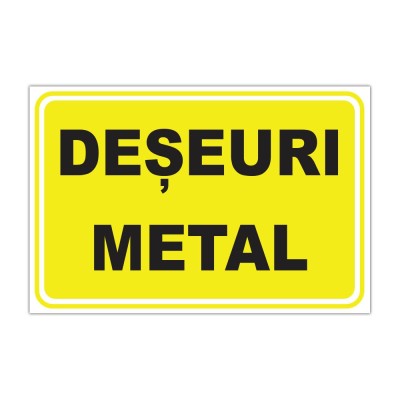 Indicator informare Deșeuri metal foto