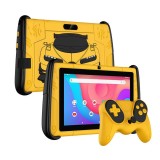 Cumpara ieftin Tableta iSEN Pritom K7 PRO pentru copii, Galben, 7 inch HD, 4GB RAM, 64GB ROM, Android 12, Camera dubla, Baterie 3500mAh, Wi-Fi, Bluetooth, GPS