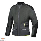 Geaca (jacheta) barbati pentru scuter - motocicleta Touring/Adventure Ixon vara model M-Njord MS culoare: verde/negru/galben Verde/negru/galben M