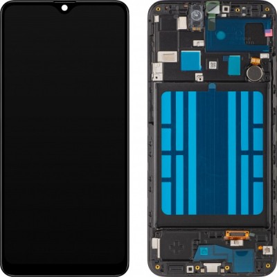 Display cu Touchscreen MP compatibil cu Samsung Galaxy A20 A205, cu Rama, Negru foto
