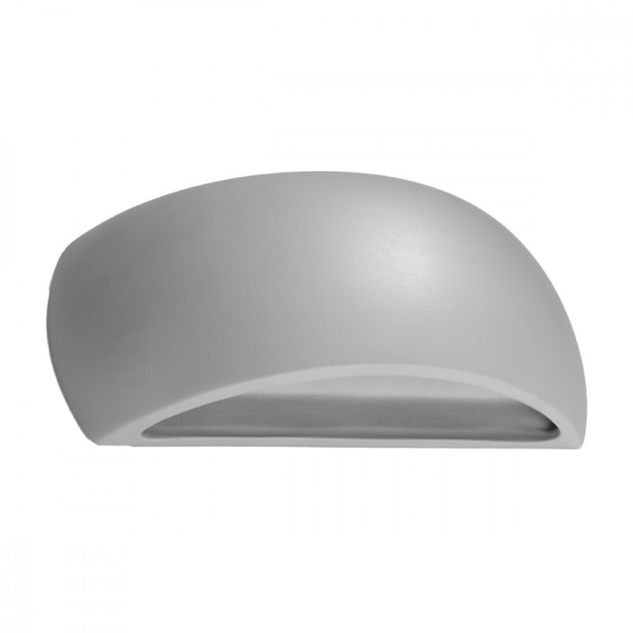 Lampă De Perete Pontius Gri Ceramică 1 Bec Semicircular Modern De Interior