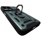 Husa spate TPU negru, plastic verde, inel, protectie camera, pentru Honor 200 Smart, X7c