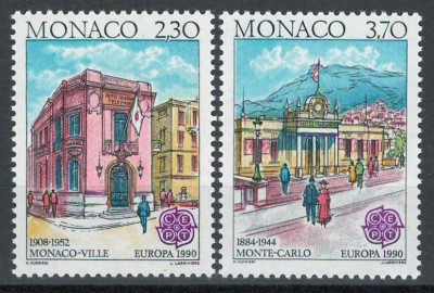 Monaco 1990 Mi 1961/62 MNH - Europa: Facilități poștale foto