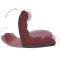 Scaun de podea pliabil, rosu vin, material textil - 8
