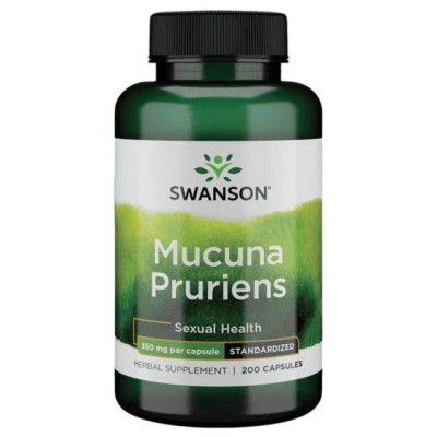 Mucuna Pruriens Extras Standardizat 350 miligrame 200 capsule Swanson foto