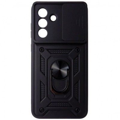 Husa tip capac spate TPU negru, inel si protectie camera, pentru Samsung Galaxy A56 5G foto