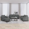 VidaXL Set de canapele cu perne, 4 piese, gri &icirc;nchis, material textil 3201795
