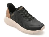 Pantofi sport SKECHERS negri, 118305, din piele ecologica