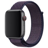 Cumpara ieftin Curea iUni compatibila cu Apple Watch Ultra/SE/8/7/6/5/4/3/2/1, 40mm, Nylon Sport, Woven Strap, Midnight Purple