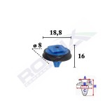 CLIPS FIXARE ELEMENTE EXTERIOR PENTRU FIAT, JEEP 8X16MM ALBASTRU - SET 10 BUC 62803