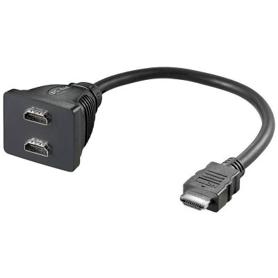 Cablu adaptor HDMI la 2x HDMI Goobay foto