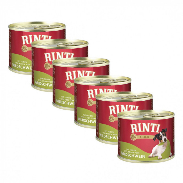 Rinti Gold Adult conservă cu carne de mistreț 6 x 185 g