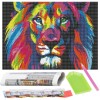 Set de broderie cu diamante 5D, 30x40cm, model Leu Household NewTrend, Oem