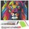 Set de broderie cu diamante 5D, 30x40cm, model Leu Household NewTrend