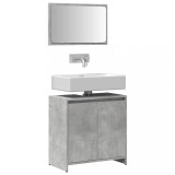 VidaXL Set mobilier de baie, 2 piese, gri beton, lemn compozit