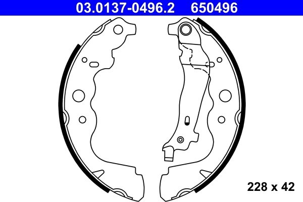 ATE 03.0137-0496.2 Set saboti frana