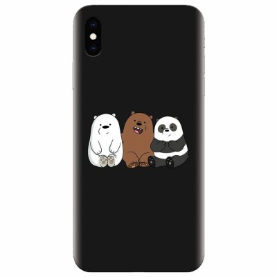 Husa silicon pentru Apple Iphone X, Bears foto