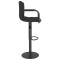 Scaun de bar, negru, material textil - 5