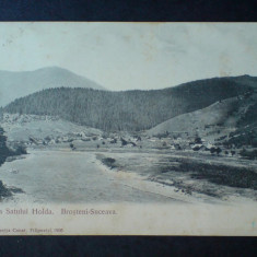 Vederea satului Holda, Brosteni Suceava, expediata de Gr. T Kirileanu