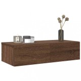 VidaXL Raft perete cu sertare Stejar maro 60x26,5x15 cm lemn prelucrat