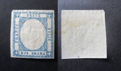 Italy 1861 Definitives King Viktor Emanuel II Mi.4 2Gr blue MLH AM.284 foto