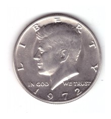 Moneda SUA 1/2 dollar/dolar 1972, stare buna, curata