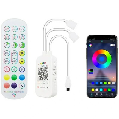 Controller banda led RGB smart wifi tuya cu telecomanda dimmer controler muzical foto