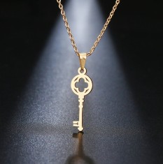 Set Lant+ pandantiv Lover&#039;s Fashion Key GOLD---FINUT --- Cod LC232E