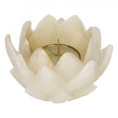 Lumanare 3D, Model Nufar, Culoare Auriu, Dimensiuni ?9x6cm, Material Parafina foto
