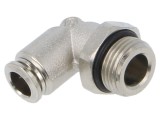 Racord push-in unghi 0,99-20bar alamă nichelată 20-80&deg;C
