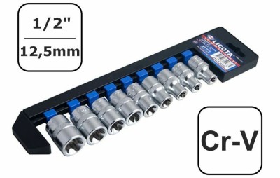 Torx Nuss Set, E-Profil, 1/2 Zoll, E10-E24, Industrie Nusssatz foto