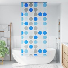 vidaXL Roletă perdea de duș 80x240 cm Model cercuri