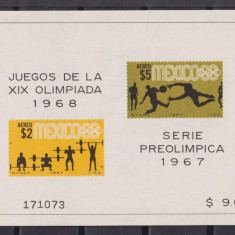 MEXIC OLIMPIADA 1968 MI: BL.10 MNH