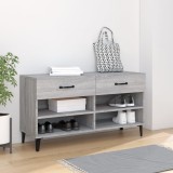 vidaXL Pantofar, gri sonoma, 102x35x55 cm, lemn compozit