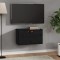 Gossi dulap de perete, negru, 60x30x35 cm, lemn masiv de pin